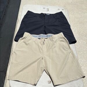 Under Armour Black and Tan Men's Shorts Lot of 2 size 38  - Golf Shorts